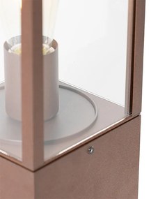 Buitenlamp roestbruin met grondpin en kabelmof 40cm IP44 - Charlois