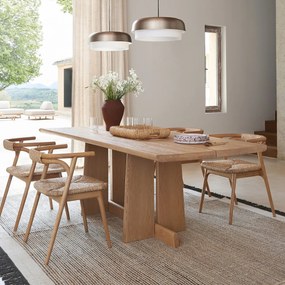 Tafelstoel van eiken en stro, Fermyo