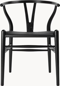 Houten Wishbone Chair CH24P met leren zitvlak