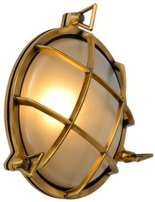 Lucide Dudley wandlamp 40W 23x22cm goud/messing