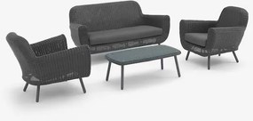 The Outsider Stoel-bank Loungeset - Jonah - 5 zits - Wicker - Antraciet - The Outsider