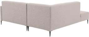 Goossens Zitmeubel Key West bruin, stof, 2-zits, modern design met ligelement links