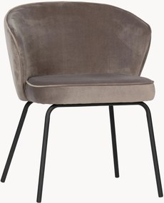 Fluwelen eetkamerstoelen Admit, 2-delig