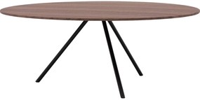 Goossens Salontafel Bo rond, hout eiken donker bruin, modern design, 80 x 31 x 80 cm