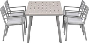 Garden Impressions Amarillo tuinset 5-delig - Penedo tuintafel 160x90 taupe