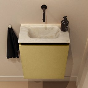 Mondiaz Ture DLux toiletmeubel 40cm oro met wastafel ostra midden zonder kraangat