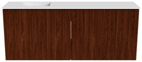 Mondiaz Joya 100cm toiletmeubel ruby met wastafel faye links 1 kraangat talc