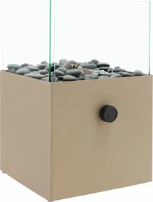 Cosi Fires Cosiscoop Square gaslantaarn 20x20x32,5 cm - Sandy Beige
