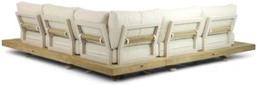 Hoek loungeset 5 personen Teak Taupe  Santika Furniture Santika