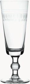 Mondgeblazen kristallen champagneglazen Ovals, 4-delig