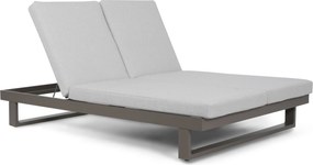 Lifestyle Garden Furniture Massimo Ligbed Met Kussen Antraciet/soft Grey Aluminium Grijs