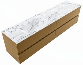 Mondiaz Vica DLux badmeubel 200cm oro 4 lades met wastafel glace links 1 kraangat