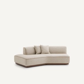 Linker halve bank in viscose en linnen met structuur, JACOPO