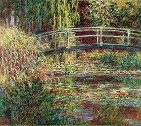 Claude Monet - Kunstdruk Waterlelie vijver, (40 x 35 cm)