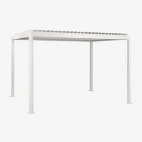 Bioclimatische Aluminium Pergola Met Druvia Lamellen Gardenia Wit & 3 X 4 M - Sklum