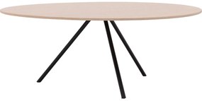 Goossens Salontafel Bo rond, hout eiken wit, modern design, 80 x 31 x 80 cm