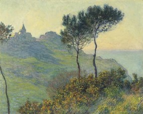 Kunstreproductie The Church of Varengeville, Sunset, Claude Monet