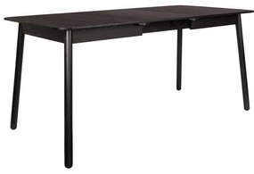 Zuiver Glimps Uitschuifbare Eettafel Zwart Hout