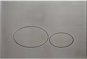 Saqu Oval bedieningspaneel geborsteld staal voor Geberit Sigma reservoir 12cm (UP320)