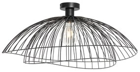 Design plafondlamp zwart met dubbel kap 66cm - Pua