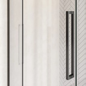 Brauer Stellar douchecabine met draaideur 120x80cm gunmetal geborsteld PVD