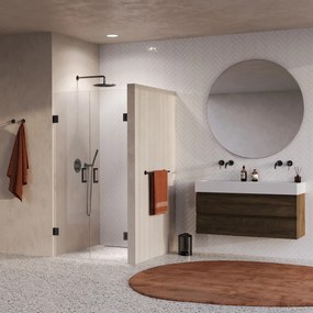 Brauer Void profielloze pendeldeuren 100cm gunmetal geborsteld PVD