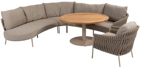 4 Seasons Outdoor Comino hoek loungebank latte SALE LoungebankLoungeset   beige weerbestendig