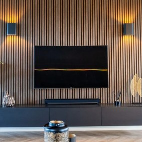 AKU Paneel Akoestisch Vilt Walnoot 260x60x2,1cm - 260 cm x 60 cm x 2.1 cm | 10 kg | Paneli akoestische wandpanelen - AKU Wandpanelen