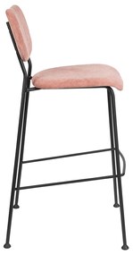 Zuiver Benson Hoge Barkruk Stof Roze