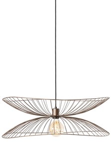 Design hanglamp donkerbrons met dubbele kap - Pua