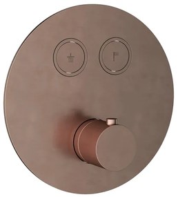 Hotbath Cobber afbouwdeel inbouwthermostaat met 2 pushbuttons geborsteld koper PVD PB009EXTBCP