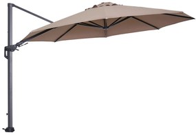 Garden Impressions Hawaii zweefparasol Ø350 cm - frame carbon black - doek taupe
