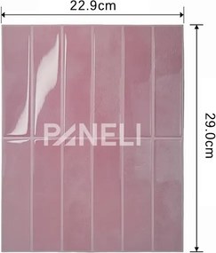 Tegelsticker Roze Langwerpig - 29 cm x 22.9 cm x 0.11 cm | 0.07 kg | Paneli zelfklevende steenstrips