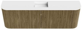 Mondiaz Joya 125cm toiletmeubel ronding links/rechts dusk met wastafel faye midden zonder kraangat talc