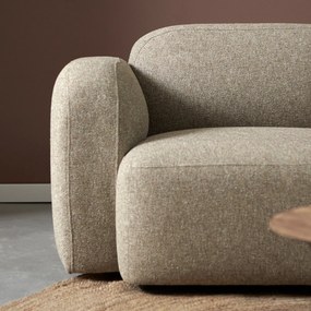 Moderne Hoekbank Rechts Taupe Stof