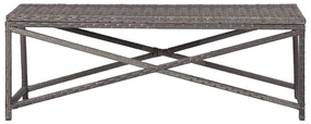 vidaXL Tuinbank 120 cm poly rattan grijs