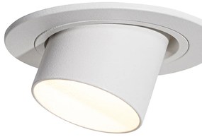Set van 6 inbouwspots wit GU10 35mm rond kantelbaar - Installa Modern GU10 Binnenverlichting Lamp