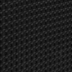 Zwarte Wandkastje Met Rotan - 80x40x75cm.