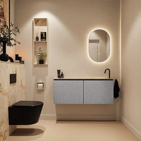 Mondiaz Ture DLux toiletmeubel 120cm plata met wastafel frappe rechts met kraangat