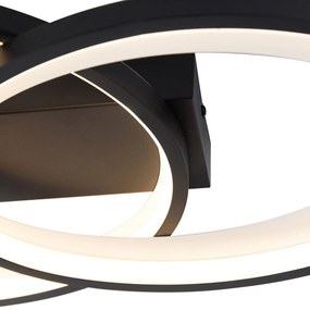 Design plafondlamp zwart incl. LED - Alexandra Design ovaal Binnenverlichting Lamp