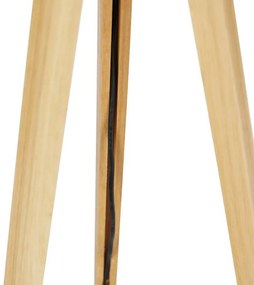 Moderne vloerlamp hout stoffen kap pauw 50 cm - Tripod Classic