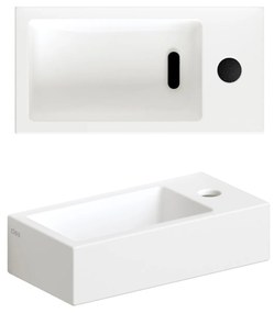 Clou Flush 3 keramische fontein 36cm met kraangat rechts wit mat