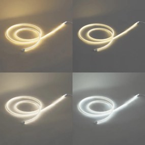 Lichtsnoer wit met stekker 3m incl. LED dimbaar in Kelvin IP44 - Ropy