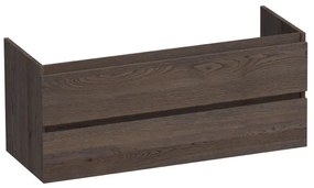 BRAUER Solution Wastafelonderkast - 120x39x50cm - 2 softclose greeploze lades - 2 sifonuitsparing - hout - black oak OK-MES1202BO