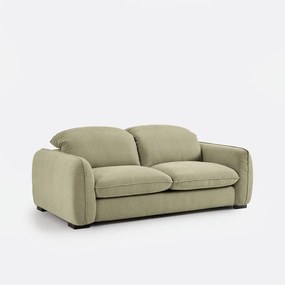 3-zits slaapbank in gemêleerd polyester, met hoofdsteunen, ISLA