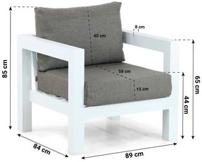 Tuinstoel Aluminium Wit Lifestyle Garden Furniture Luca