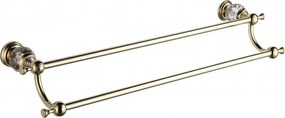 Mexen Estela dubbele handdoekhouder, goud - 7011525-50