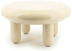 By-Boo Balloon Hoogglans Salontafel Rond Beige - 70 X 70cm.