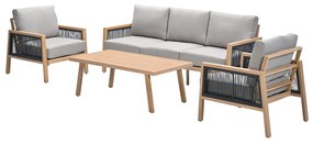 Garden Impressions San Capri loungeset 4-delig - light teak aluminium
