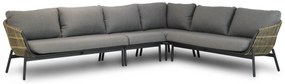 Hoek loungeset 5 personen Aluminium/wicker Taupe  Coco Nathan